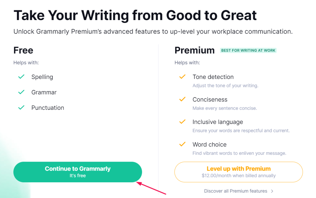 Grammarly Free & Premium Version