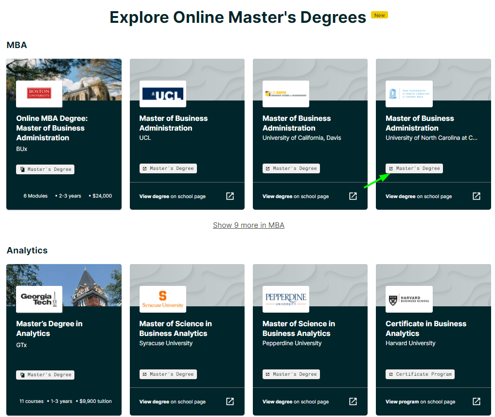 Master's Degrees