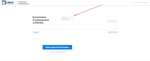  Linux foundation- enter the coupon codes