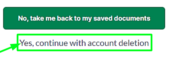 How To Cancel Grammarly -Yes, continue with the account deletion